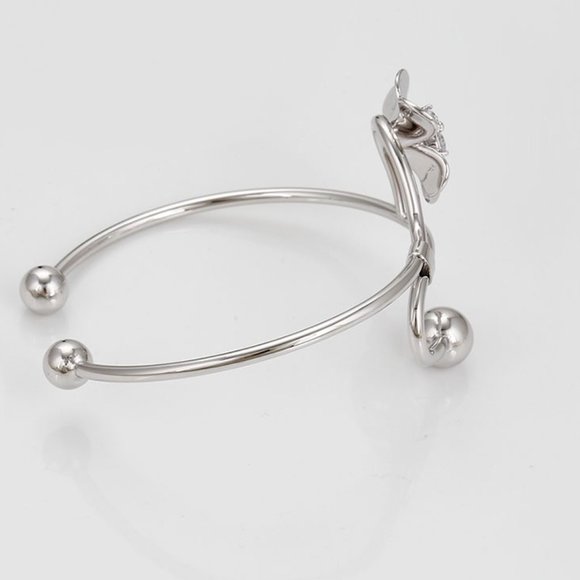 Stunning Flower Bangle Bracelet - Picture 6 of 10